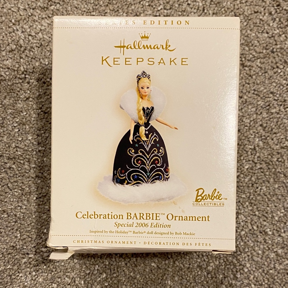 2006 Hallmark Keepsake Barbie Ornament in Black and Gold